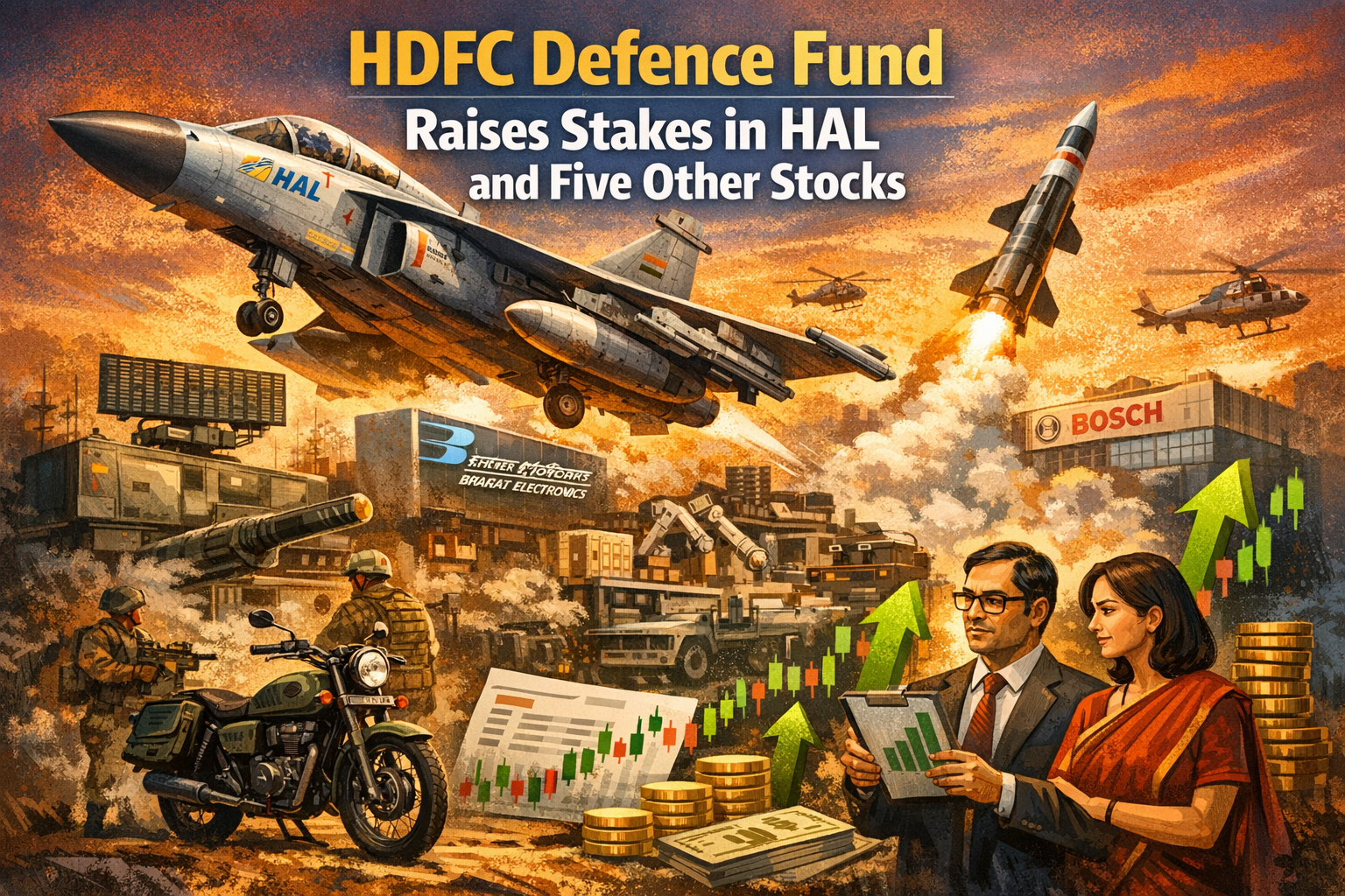 HDFC Defence Fund Raises Stakes in HAL and Five Other Stocks